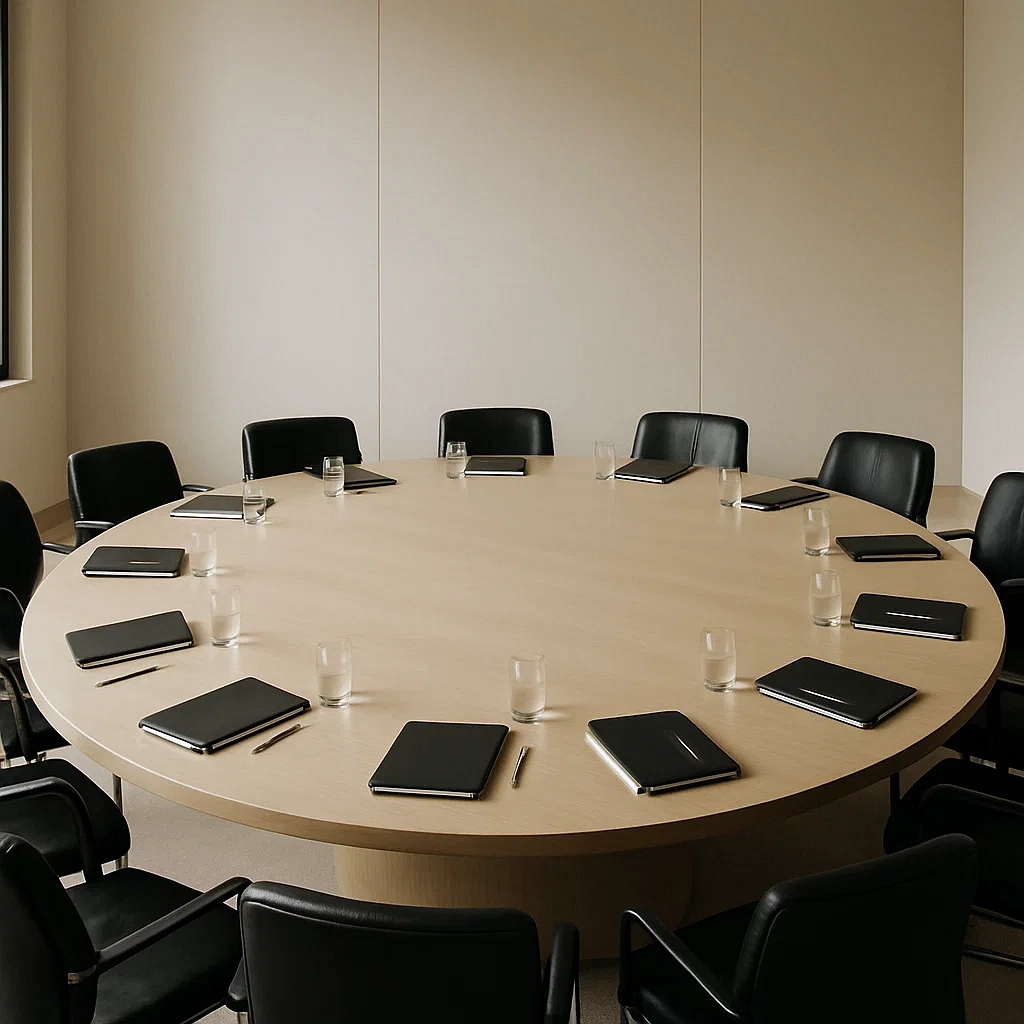 dispute resolution boardroom table